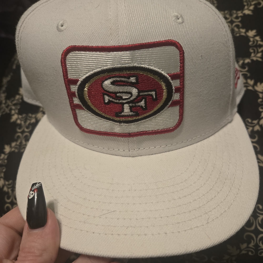 49ers Fanatics White and Black Cap